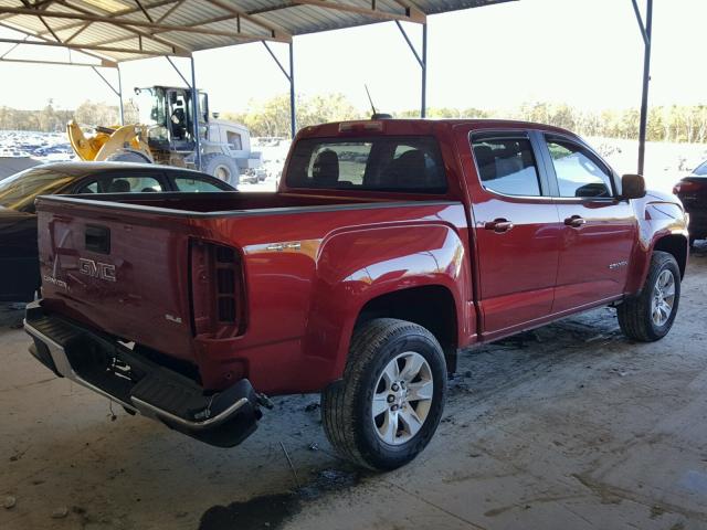 1GTG6CE34G1122785 - 2016 GMC CANYON SLE BURGUNDY photo 4