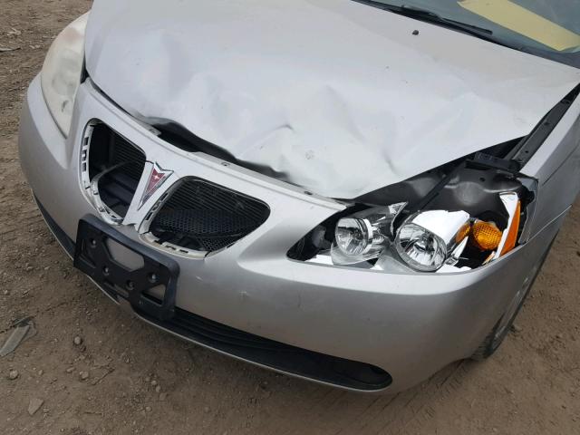 1G2ZH57N184288764 - 2008 PONTIAC G6 GT SILVER photo 9