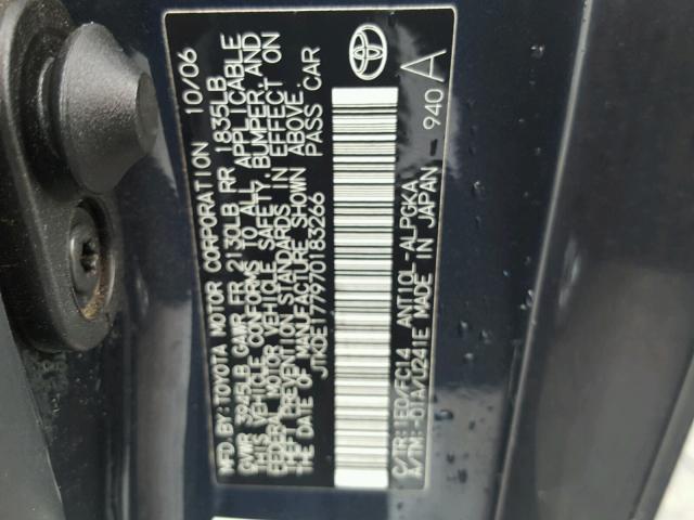 JTKDE177970183266 - 2007 TOYOTA SCION TC 灰色 照片 10
