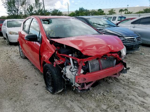 JTDKDTB30D1054176 - 2013 TOYOTA PRIUS C RED photo 1