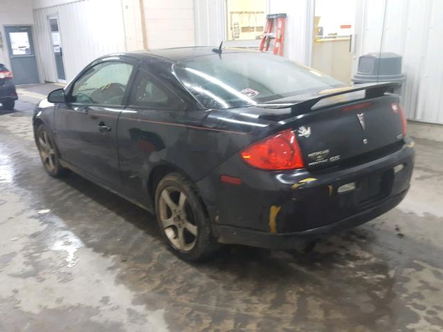 1G2AN18B087319763 - 2008 PONTIAC G5 GT BLACK photo 3