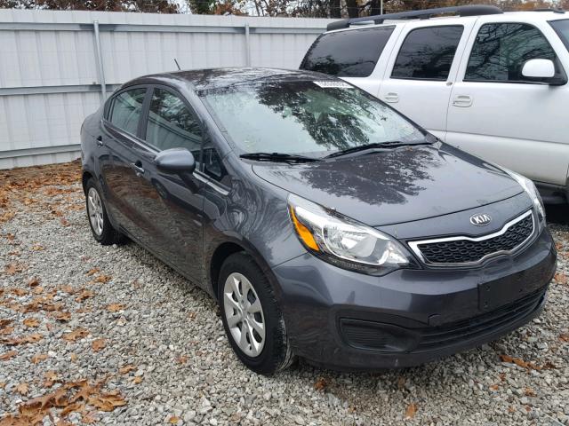 KNADN4A36F6456560 - 2015 KIA RIO EX GRAY photo 1