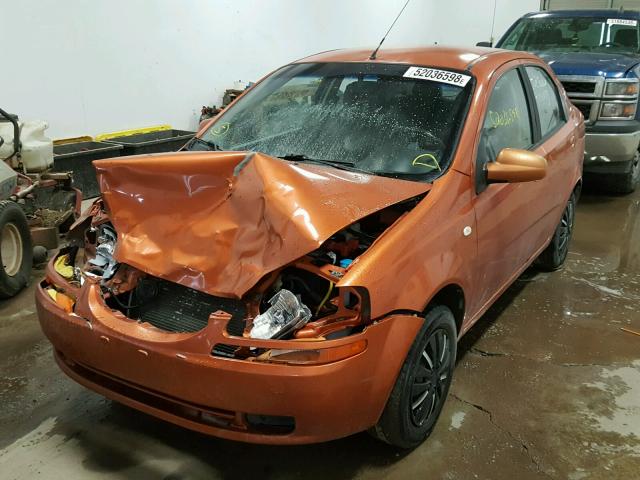 KL1TD56686B640908 - 2006 CHEVROLET AVEO BASE Қызғылт сары фото 2