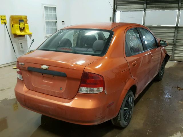 KL1TD56686B640908 - 2006 CHEVROLET AVEO BASE Қызғылт сары фото 4