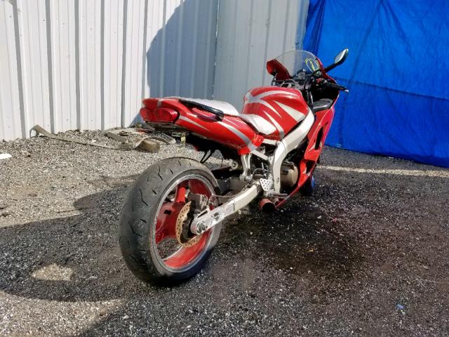 JKAZX4J181A039930 - 2001 KAWASAKI ZX600 J1 RED photo 4