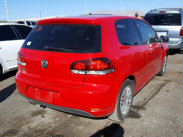 WVWBB7AJ0DW005205 - 2013 VOLKSWAGEN GOLF 红色 照片 4
