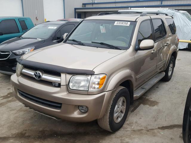 5TDBT48AX5S253335 - 2005 TOYOTA SEQUOIA LI GOLD photo 2