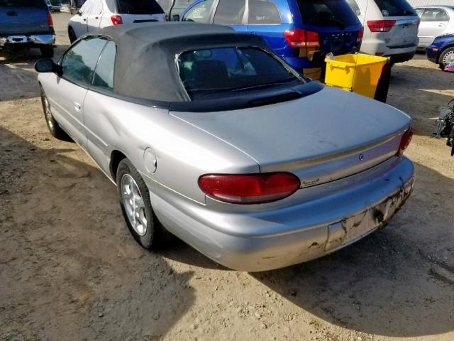 3C3EL55H3YT254863 - 2000 CHRYSLER SEBRING JX SILVER photo 3