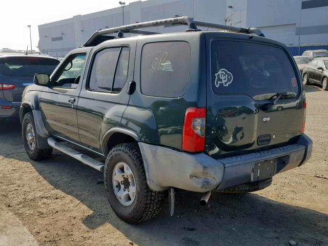 5N1ED28Y9YC549475 - 2000 NISSAN XTERRA XE GREEN photo 3