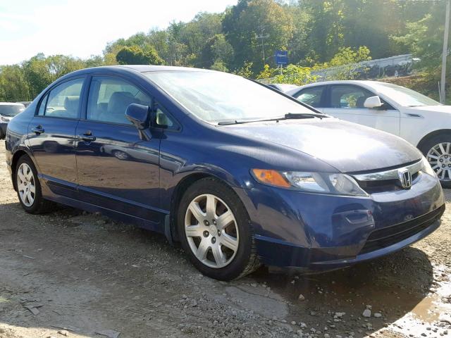 2HGFA16576H522758 - 2006 HONDA CIVIC LX BLUE photo 1