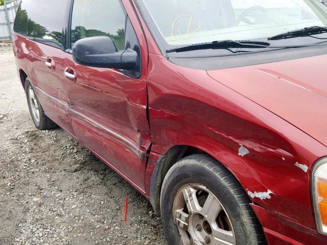 2MRDA22265BJ06058 - 2005 MERCURY MONTEREY L RED photo 9