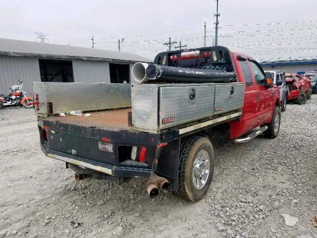 1FTWX31R28EB97126 - 2008 FORD F350 SRW S RED photo 4