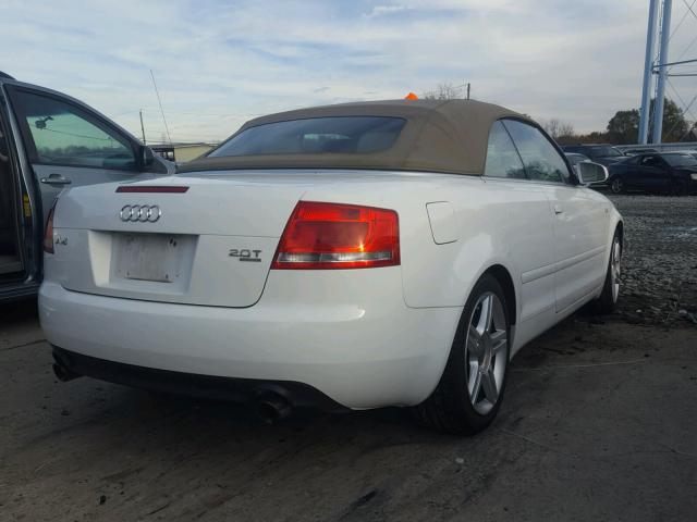 WAUDF48H28K004470 - 2008 AUDI A4 2.0T CA WHITE photo 4