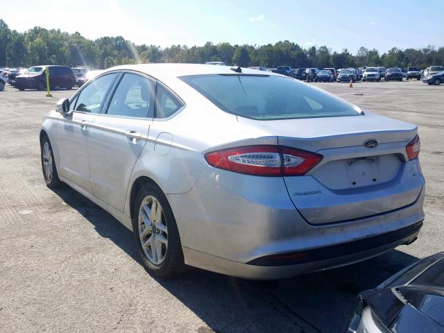 3FA6P0H71GR210310 - 2016 FORD FUSION SE SILVER photo 3