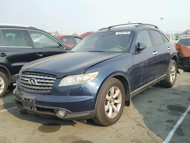 JNRAS08W95X202678 - 2005 INFINITI FX35 BLUE photo 2