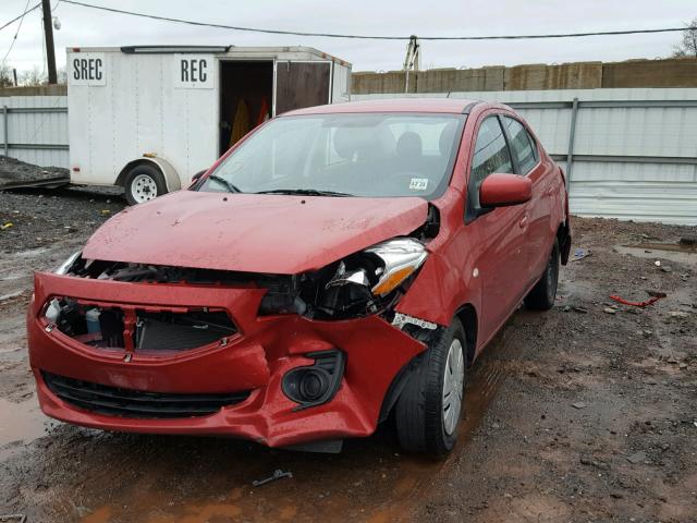 ML32F3FJ0HH004476 - 2017 MITSUBISHI MIRAGE G4 RED photo 2