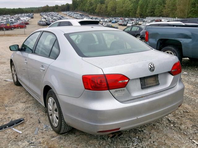 3VW2K7AJ7DM404139 - 2013 VOLKSWAGEN JETTA BASE Արծաթագույն լուսանկար 3