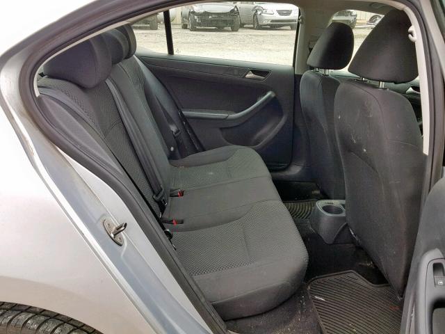 3VW2K7AJ7DM404139 - 2013 VOLKSWAGEN JETTA BASE Արծաթագույն լուսանկար 6