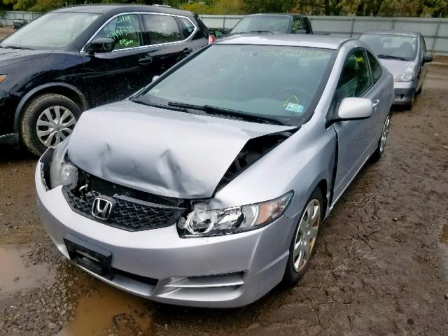 2HGFG1B62AH531017 - 2010 HONDA CIVIC LX SILVER photo 2