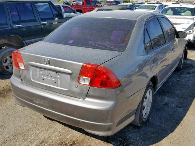 1HGES16355L006651 - 2005 HONDA CIVIC DX V GRAY photo 4