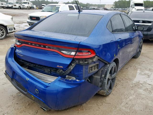 1C3CDFBB6ED802561 - 2014 DODGE DART SXT BLUE photo 4