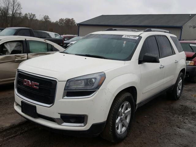 1GKKRPKD9FJ121754 - 2015 GMC ACADIA SLE WHITE photo 2