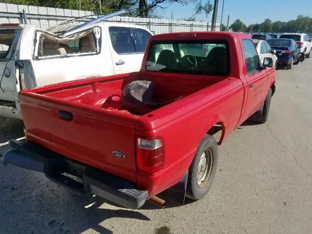 1FTYR10U72TA73336 - 2002 FORD RANGER RED photo 4