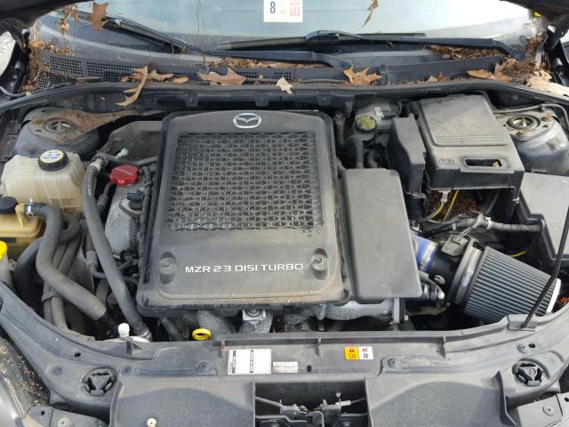 JM1BK34L081803163 - 2008 MAZDA SPEED 3 BLACK photo 7