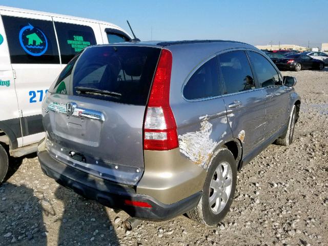 JHLRE38787C069929 - 2007 HONDA CR-V EXL BLUE photo 4