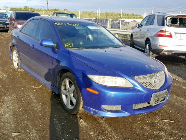 1YVHP80D755M35764 - 2005 MAZDA 6 S BLUE photo 1