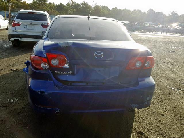 1YVHP80D755M35764 - 2005 MAZDA 6 S BLUE photo 9