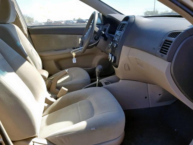 KNAFE122675444557 - 2007 KIA SPECTRA EX GOLD photo 5