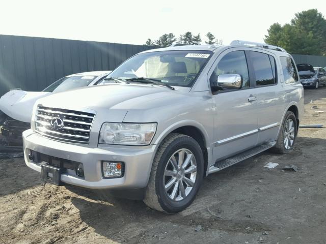 5N3AA08C98N904740 - 2008 INFINITI QX56 SILVER photo 2