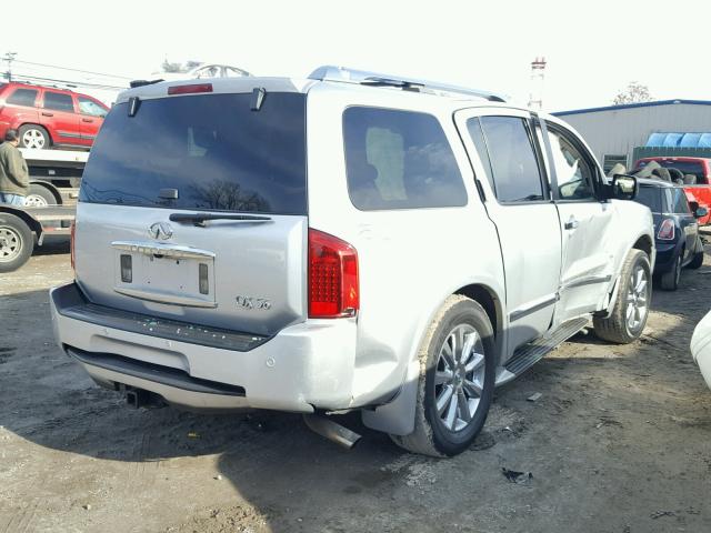 5N3AA08C98N904740 - 2008 INFINITI QX56 SILVER photo 4