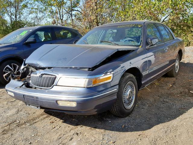 2MELM74W8VX711476 - 1997 MERCURY GRAND MARQ BLUE photo 2