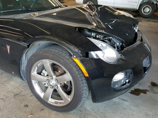 1G2MG35X69Y102359 - 2009 PONTIAC SOLSTICE G BLACK photo 9