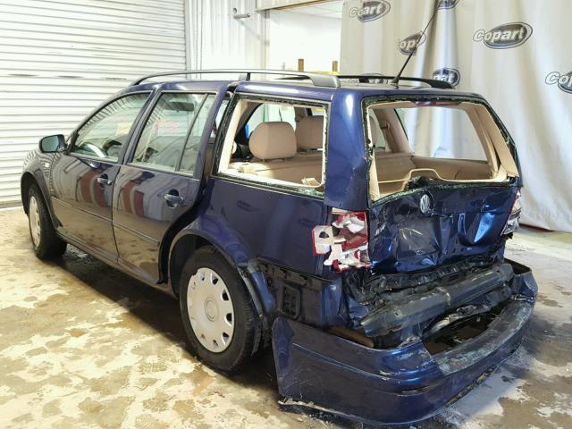 WVWRK61J92W078725 - 2002 VOLKSWAGEN JETTA GL BLUE photo 3