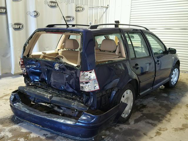 WVWRK61J92W078725 - 2002 VOLKSWAGEN JETTA GL BLUE photo 4