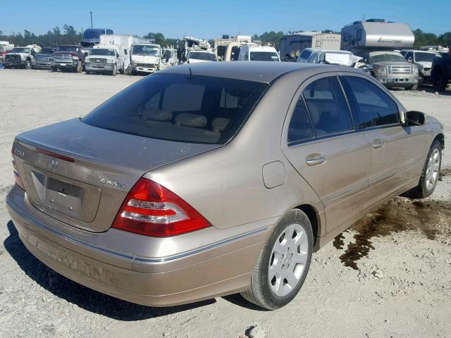 WDBRF81J95F632946 - 2005 MERCEDES-BENZ C 240 4MAT GOLD photo 4