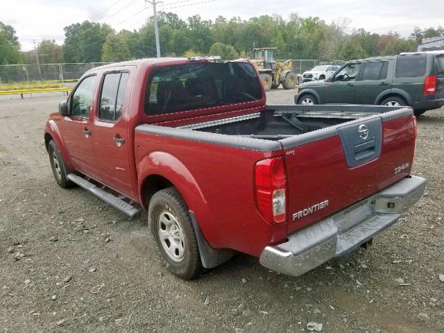 1N6AD07W37C444563 - 2007 NISSAN FRONTIER C RED photo 3