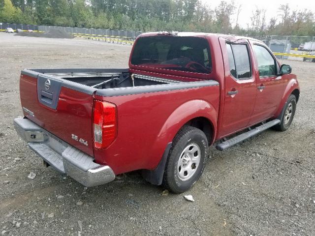 1N6AD07W37C444563 - 2007 NISSAN FRONTIER C RED photo 4