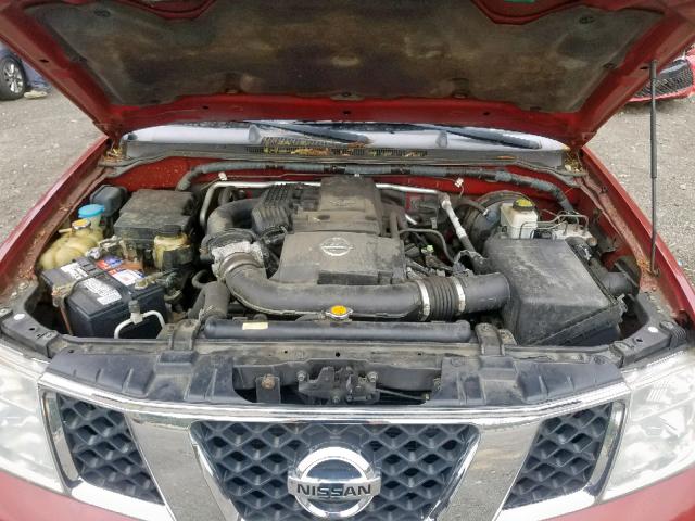 1N6AD07W37C444563 - 2007 NISSAN FRONTIER C RED photo 7