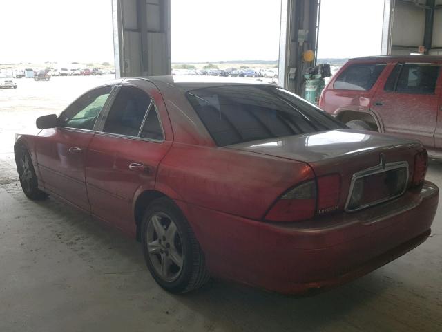 1LNHM87AX2Y698668 - 2002 LINCOLN LS RED photo 3