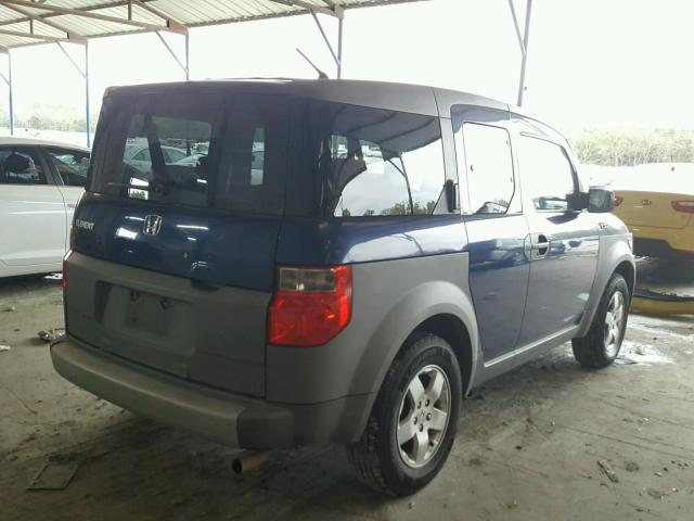 5J6YH28533L009909 - 2003 HONDA ELEMENT EX BLUE photo 4