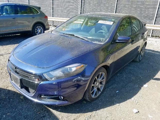 1C3CDFBB0ED907967 - 2014 DODGE DART SXT BLUE photo 2