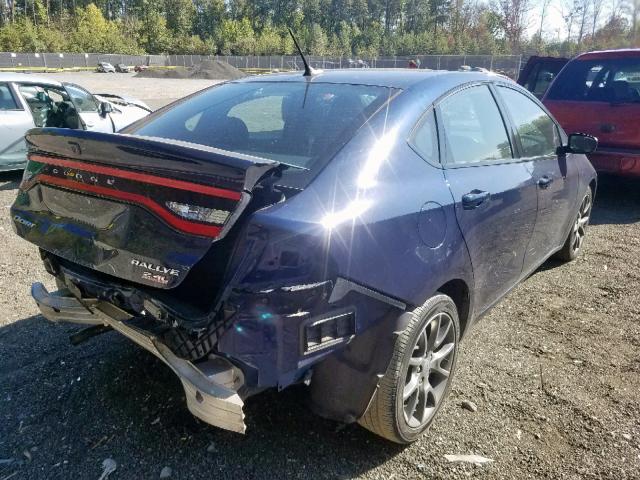 1C3CDFBB0ED907967 - 2014 DODGE DART SXT BLUE photo 4