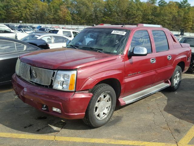 3GYEK62NX4G198674 - 2004 CADILLAC ESCALADE E RED photo 2