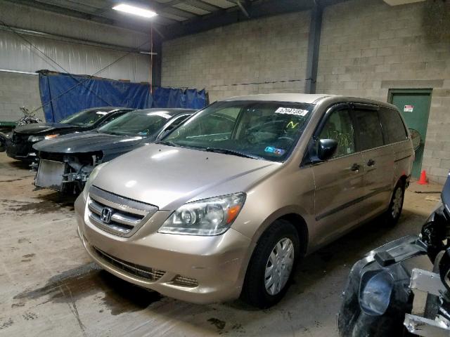 5FNRL38267B111783 - 2007 HONDA ODYSSEY LX TAN photo 2