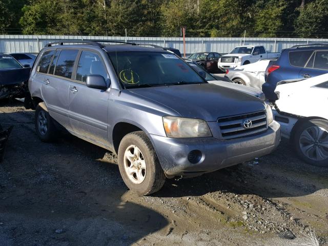 JTEGD21A960152451 - 2006 TOYOTA HIGHLANDER BLUE photo 1