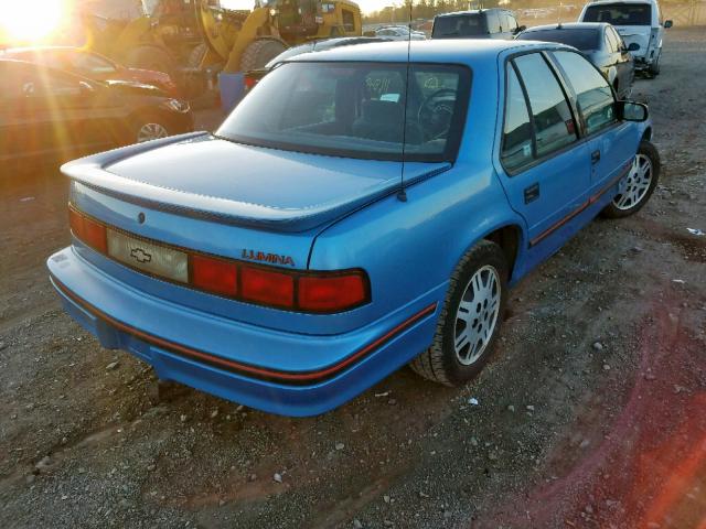 2G1WN54T6P9163418 - 1993 CHEVROLET LUMINA EUR BLUE photo 4